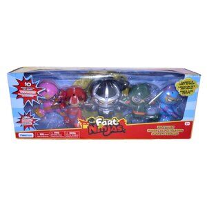 FUNRISE Fart Ninjas 3-4" plastic action figures set of five, NEW 2025